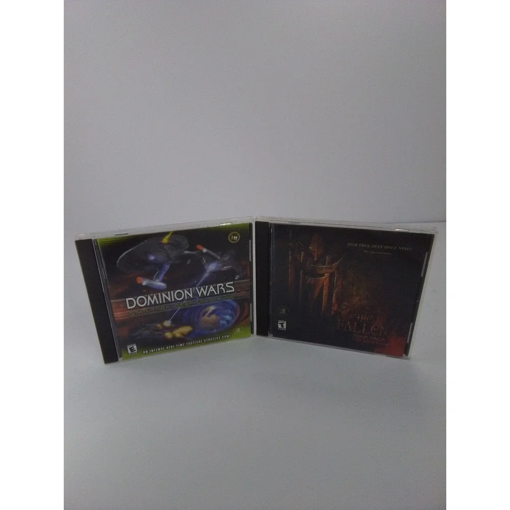 Star Trek Deep Space Nine PC Game Lot Dominion Wars & The Fallen Windows Used